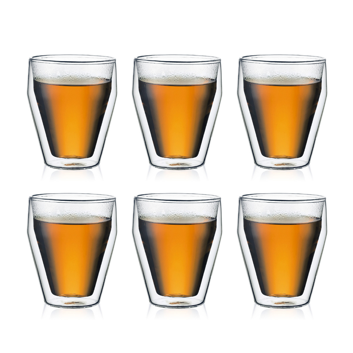 Bodum TITLIS: 6 Stück glas, doppelwandig, 0.25 l, stapelbar | Transparent