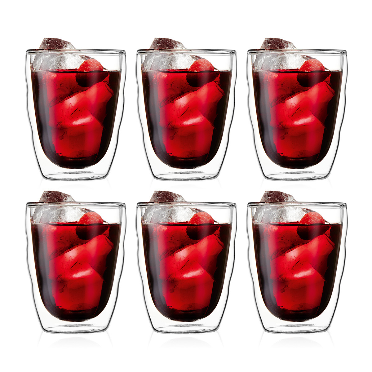 Bodum PILATUS: Set van 6 glazen, dubbelwandig, 0.35 l | Transparant