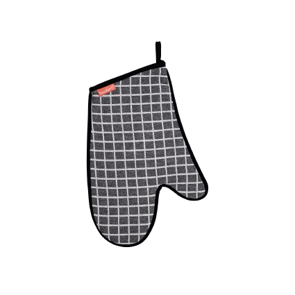 Bodum GRILL GLOVE: Grill glove, textile, black & white chequered | Schwarz