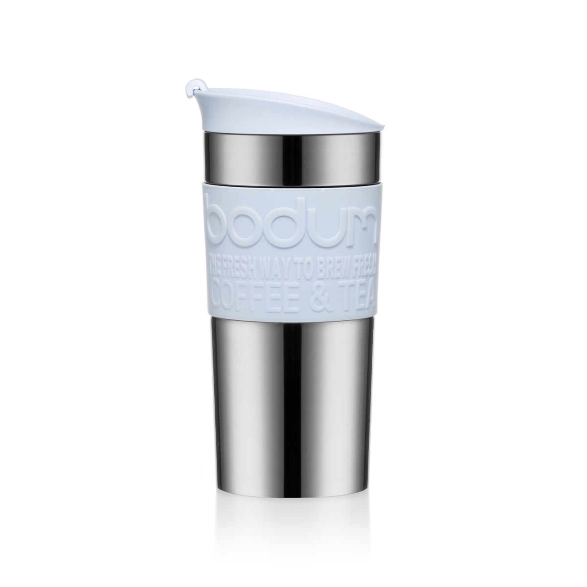 Bodum TRAVEL MUG: Travel Mug, Doppelwandig, Edelstahl, 0.35 l | Blue Moon