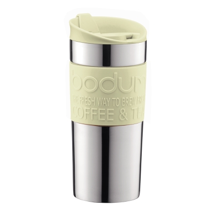 Bodum TRAVEL MUG: Travel Mug, Doppelwandig, Edelstahl, 0.35 l | Pistachio