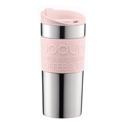 Bodum TRAVEL MUG: Travel Mug in acciaio inox, doppia parete, 0.35 l | Strawberry