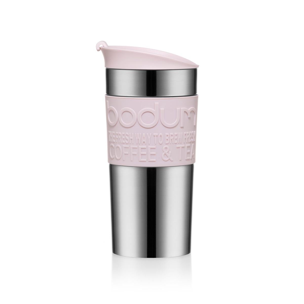 Bodum TRAVEL MUG: Travel Mug, Doppelwandig, Edelstahl, 0.35 l | Strawberry