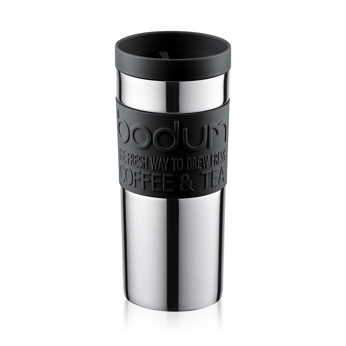 Bodum TRAVEL MUG: Travel Mug in acciaio inox, doppia parete, 0.35 l | Nero