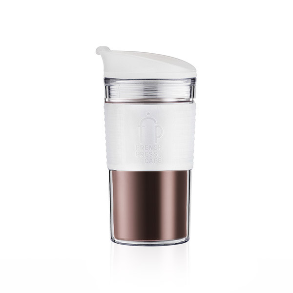 Bodum TRAVEL MUG: Mug, 0.35 l, 12 oz | Weiss,milchig