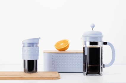 Bodum TRAVEL MUG: Travel Mug, Doppelwandig, Kunststoff, 0.35 l | Blue Moon
