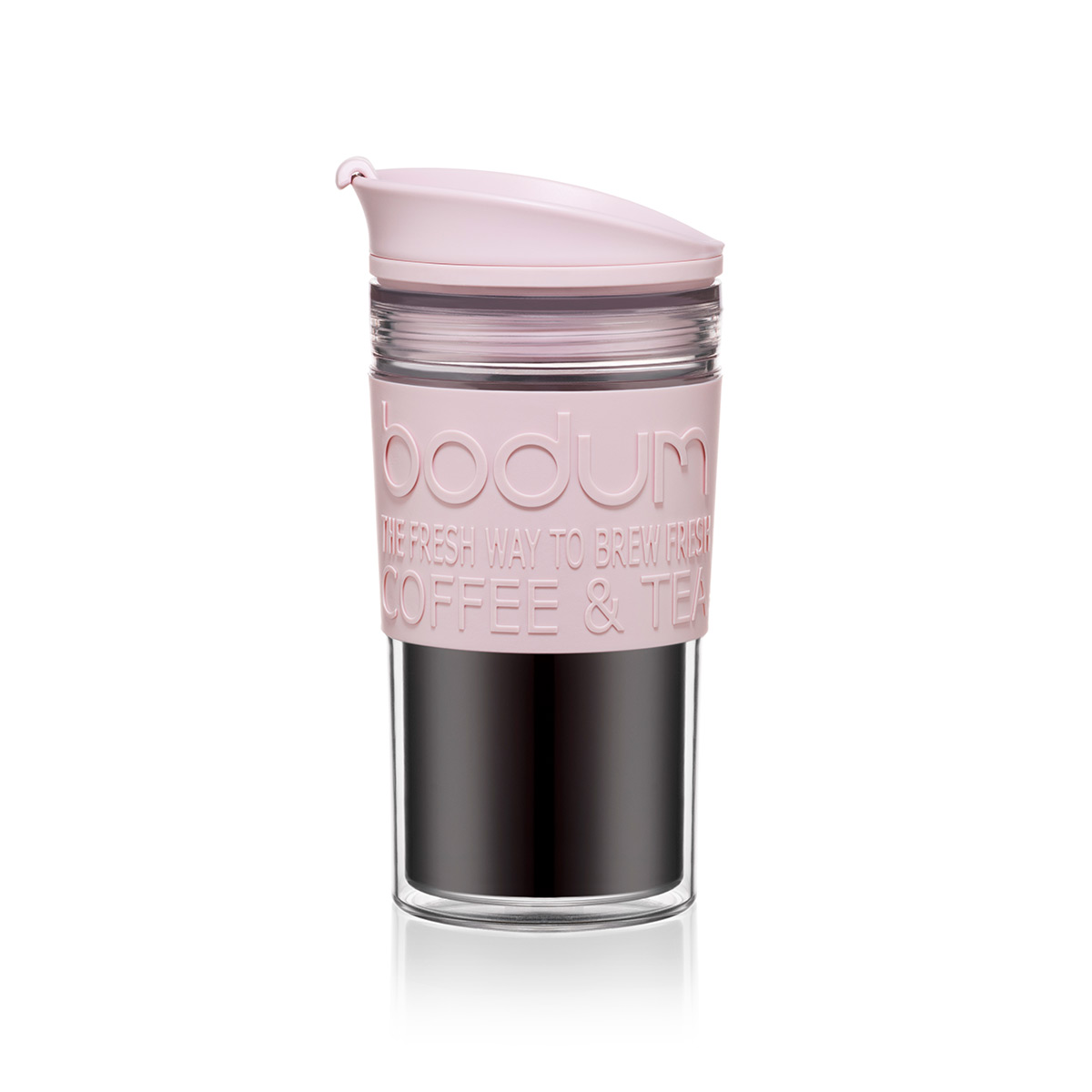 Bodum TRAVEL MUG: Travel Mug, Dubbelwandig, Kunststof 0.35 l | Aardbei