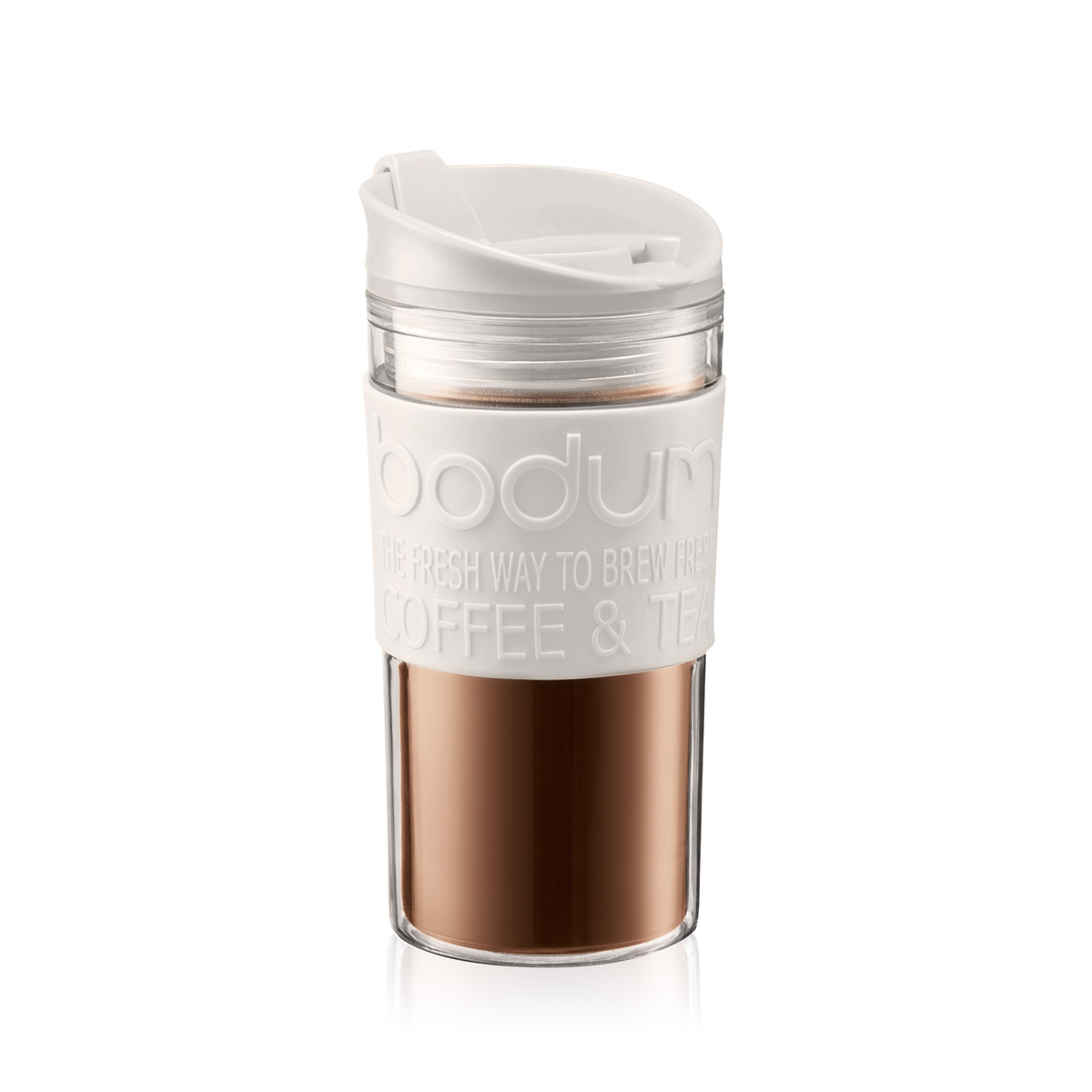 Bodum TRAVEL MUG: Travel Mug, Kunststoff, 0.35 l | Cremefarben