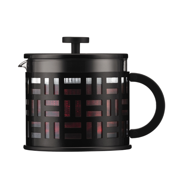 BODUM  EILEEN Th&eacute;i&egrave;re &agrave; piston, filtre en plastique, 1.5 l, acier laqu&eacute; Noir