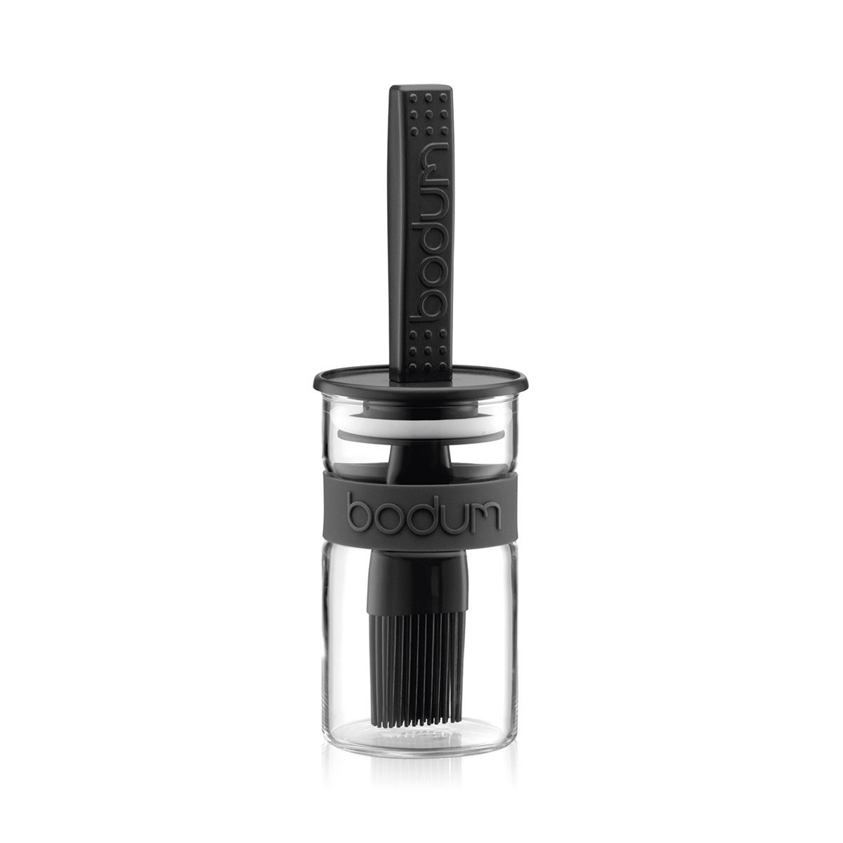 Bodum BISTRO: Pinceau en silicone avec bocal en plastique, 0.25 l | Noir