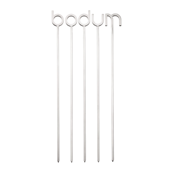 Bodum FYRKAT: 5 brochettes, droites, en acier inox | Brillant
