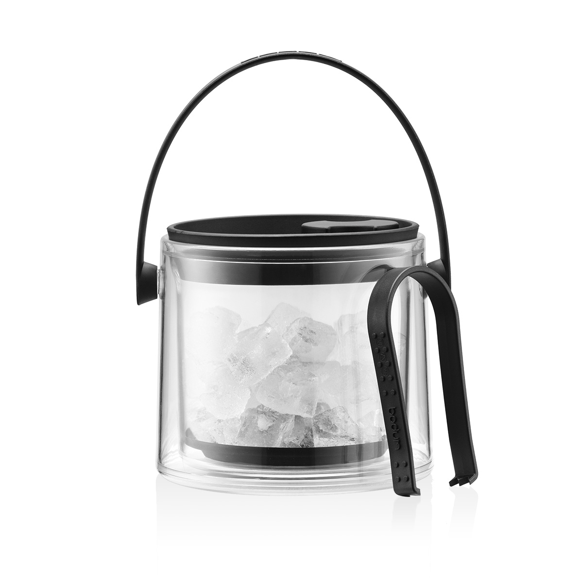Bodum COOL: Eiskübel mit Zange, 1.5 l | Schwarz