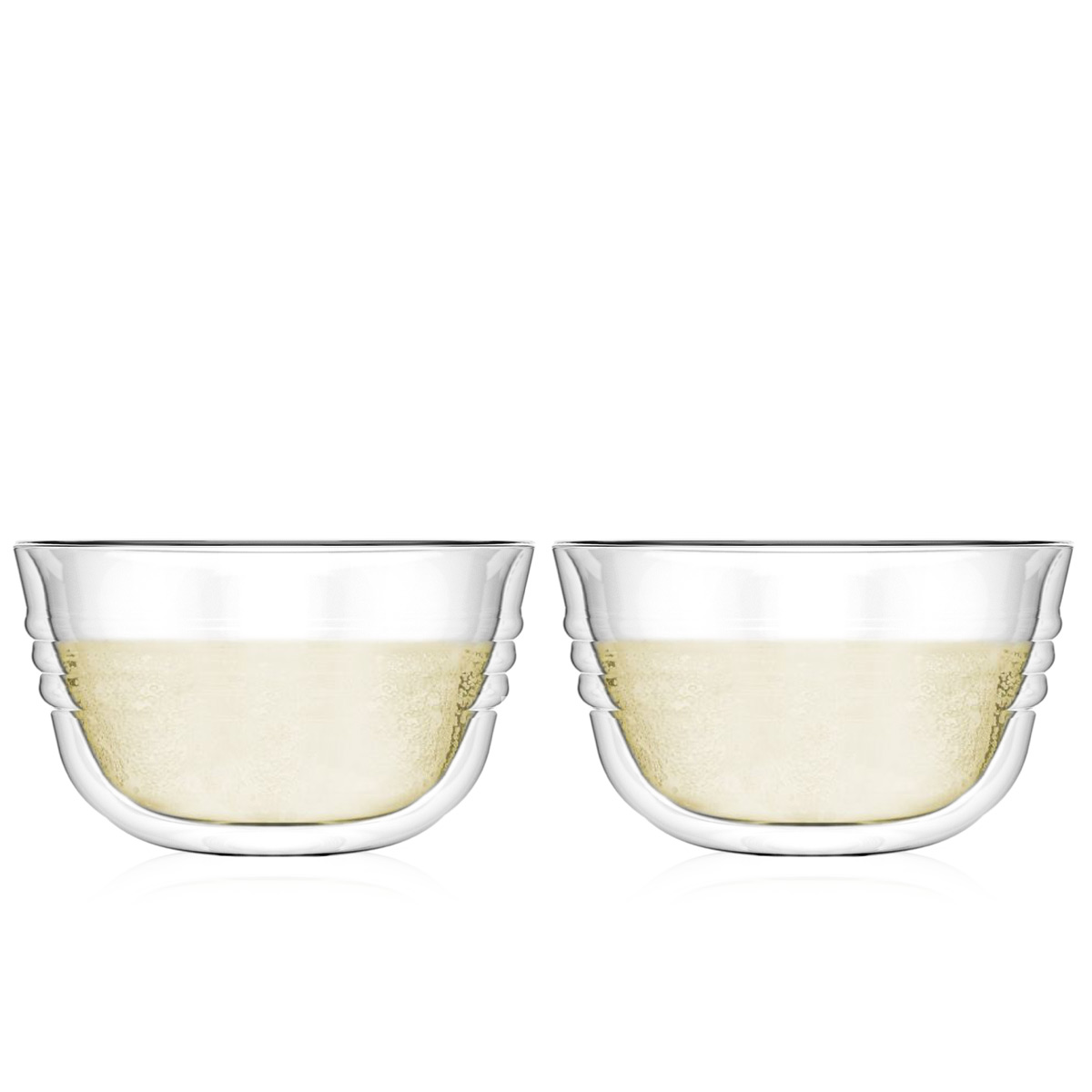 Bodum SKÅL: Set van 2 Champagne glazen, dubbelwandig, 0.25 l | Transparant