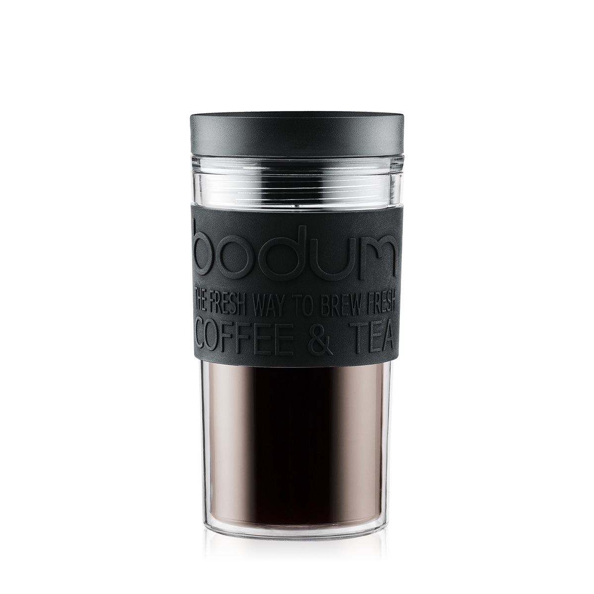 BODUM Travel mug en plastique avec bouchon &agrave; vis  0,35 L Noir