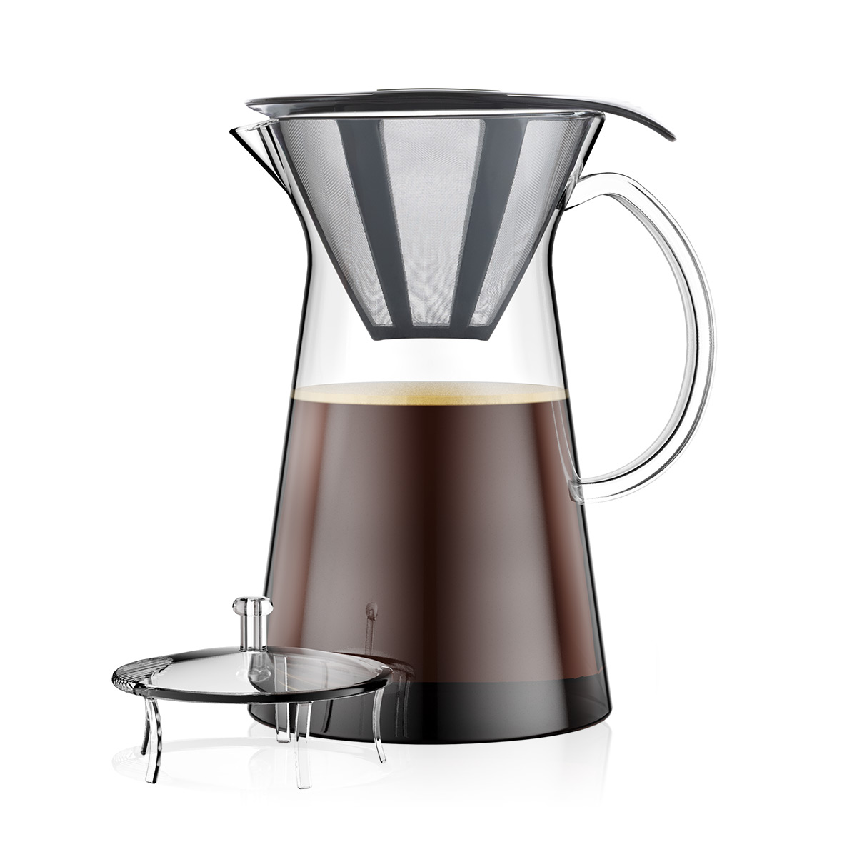 Bodum CIN CIN: Koffie Druppelaar, 8 kop, zwarte filter, 1.0 l | Zwart