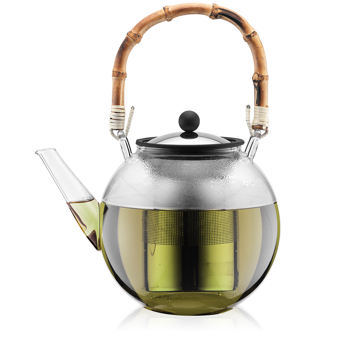 Bodum ASSAM: Teebereiter mit Edelstahlfilter und Bambus Henkel, 1.5 l | Bambus