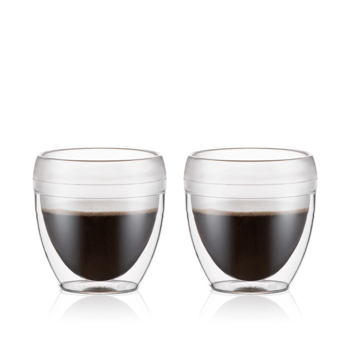 Bodum PAVINA OUTDOOR: Set van 2 PAVINA dubbelwandige glazen, 0.25L, kunststof SAN | Transparant