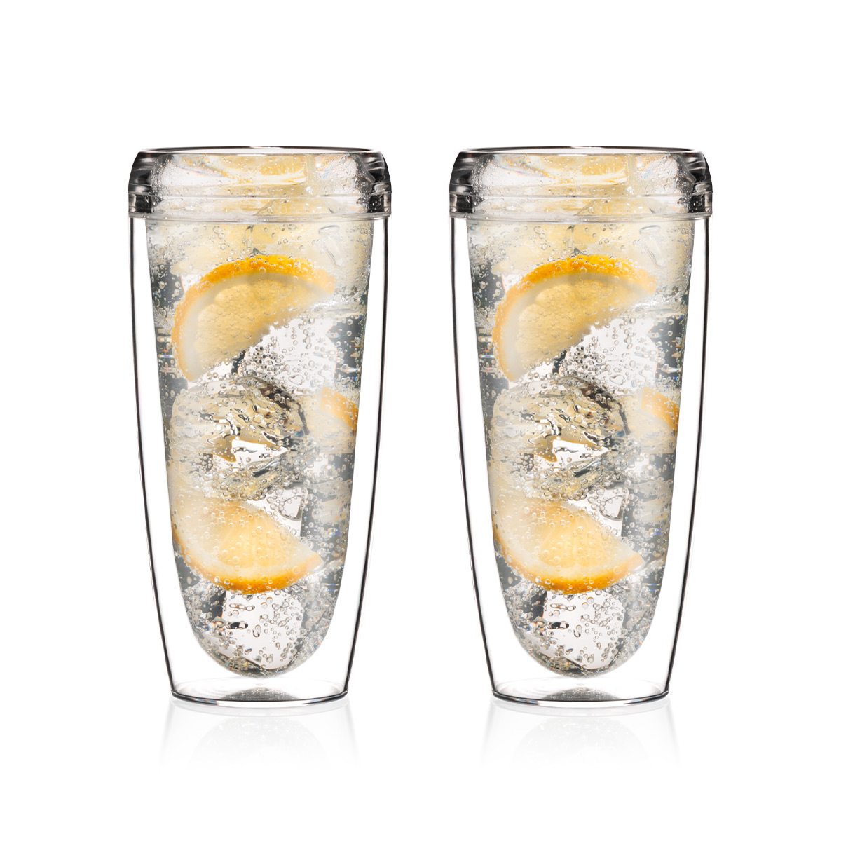 Bodum PAVINA OUTDOOR: Set van 2 dubbelwandige glazen, 0.6L, kunststof SAN | Transparant