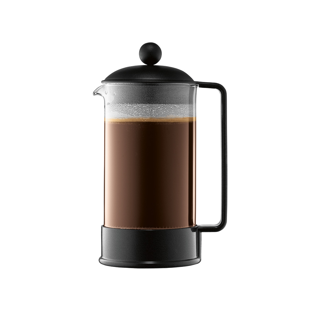 Bodum BRAZIL: French Press Cafetière, 8 kops, 1.0 l | Zwart
