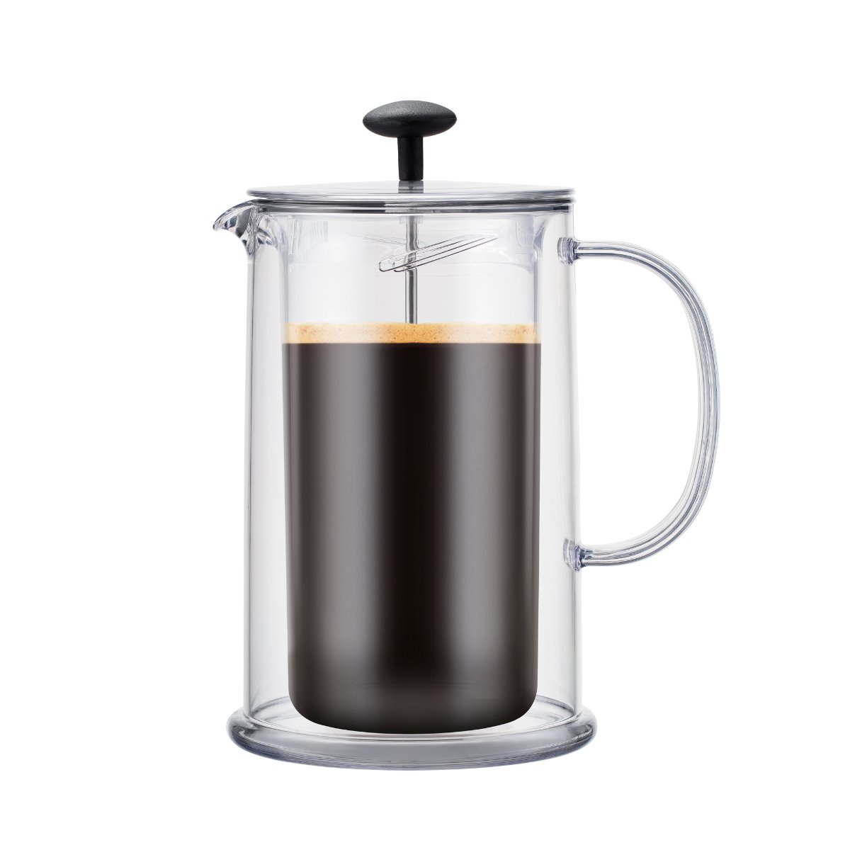 Bodum THERMIA: Doppelwandiger Kaffee-/Teebereiter, 8 Tassen, 1.0 l, Kunststoff | Transparent