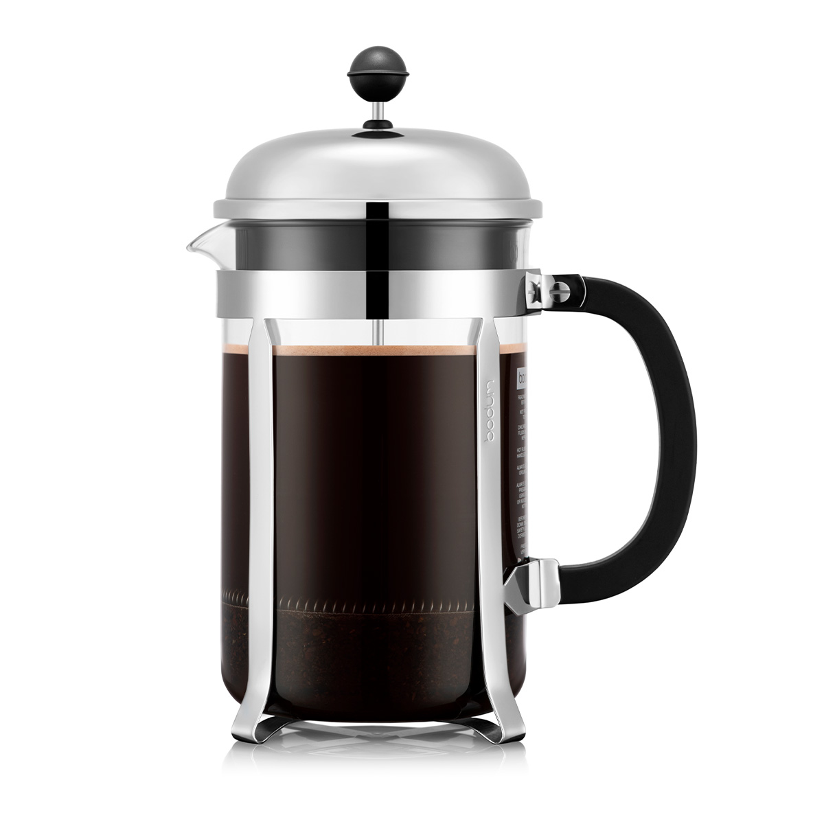 BODUM Cafeti&egrave;re &agrave; piston Chambord noir brillant 1,5L