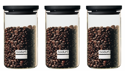 YOHKI SET: Storage jar 1.0 l, 34 oz, 3 pc. set, black