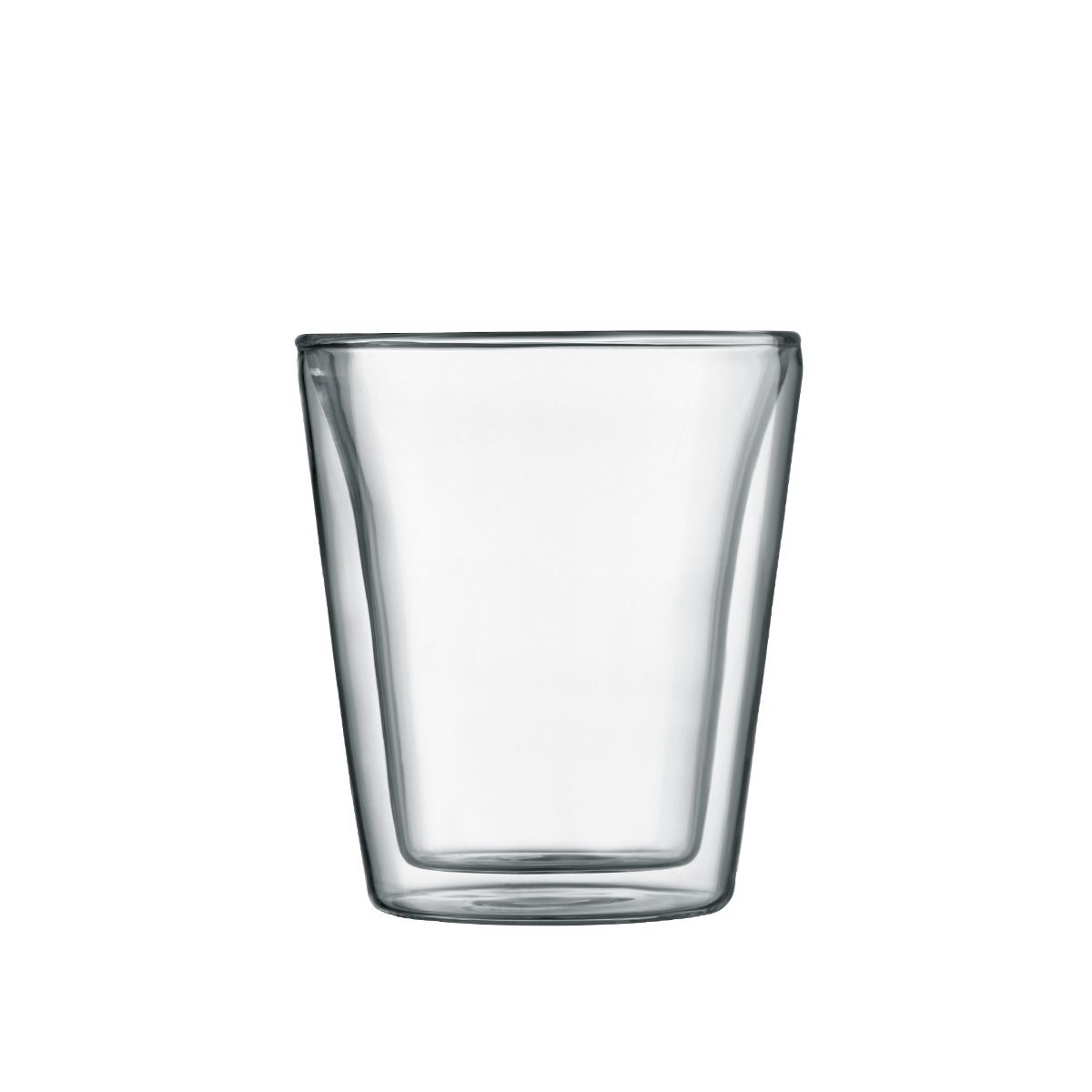 BODUM Double Wall Glass Set, 0.08 l, 0.35 l, 2 pcs, 4 Count (Pack of 1)
