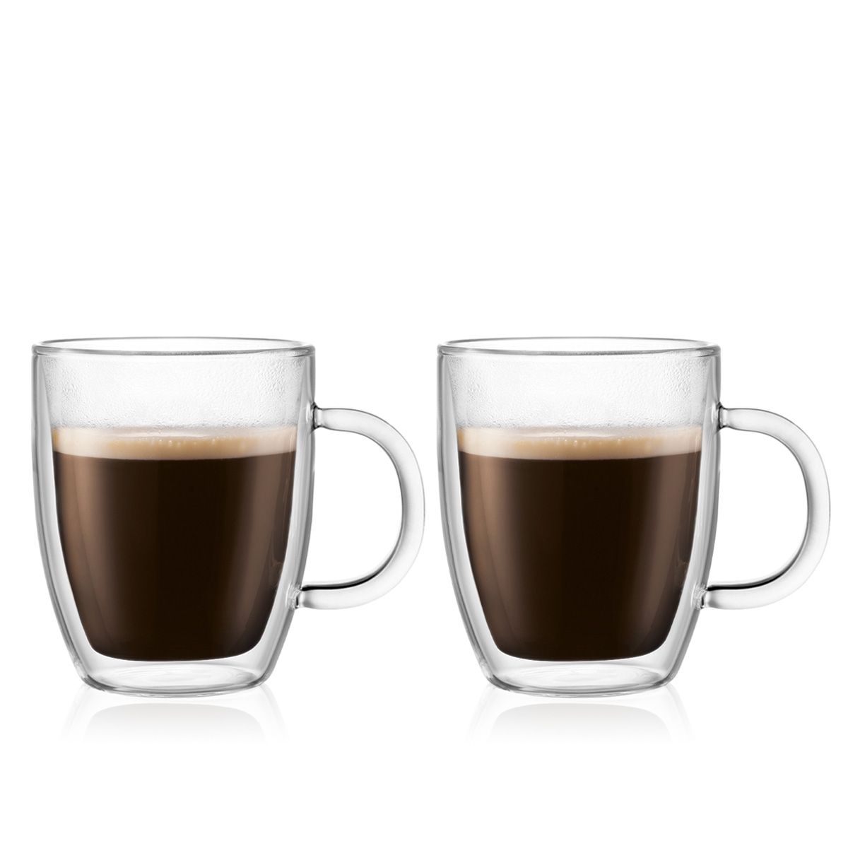 Bodum Bistro - Double Wall Thermo Glass Espresso Mug - For Hot and Cold  Drinks - Transparent - Pack of 2 - 0.15l, 5oz