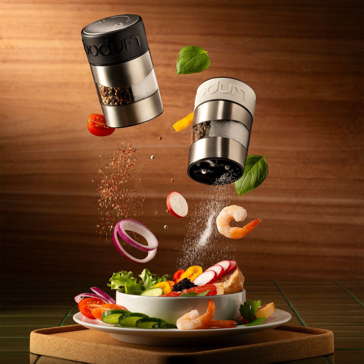 bodum ソルト＆ペッパー セット BODUM® - Salz- und Pfeffermühle TWIN - Silber