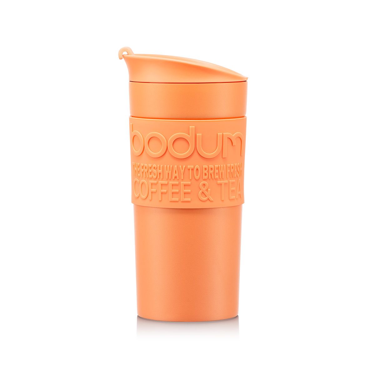 Bodum Travel Mug vide POTABLE tasse 0,35 L Chrome coloré silikonband 11068 nouveau 