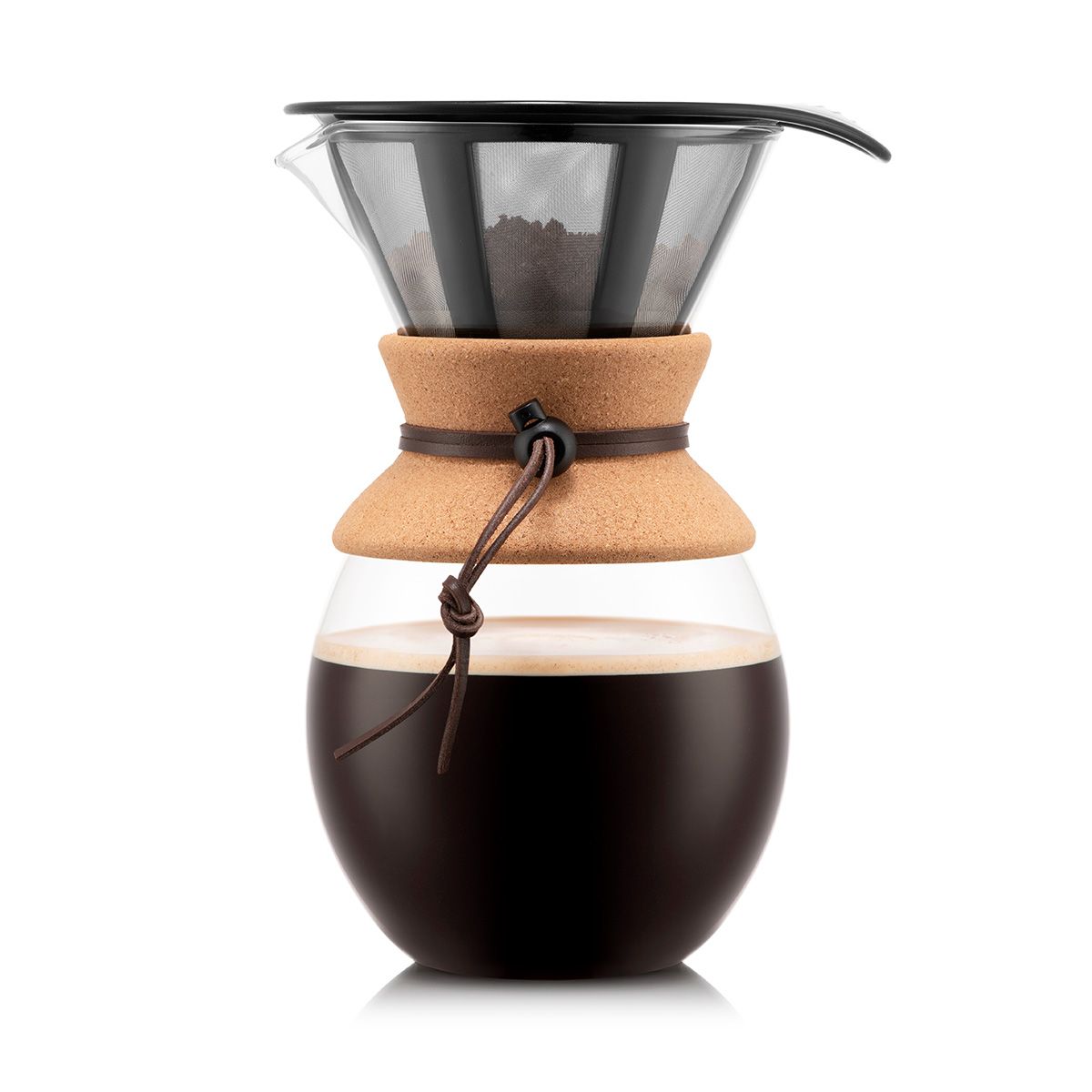 Bodum Pour Over Coffee Maker Permanent Filter 34 Ounce 1 Liter Filterless 