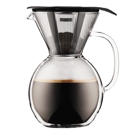 NIB Bodum Pour Over Coffee Maker with Permanent Filter 1 Liter 34