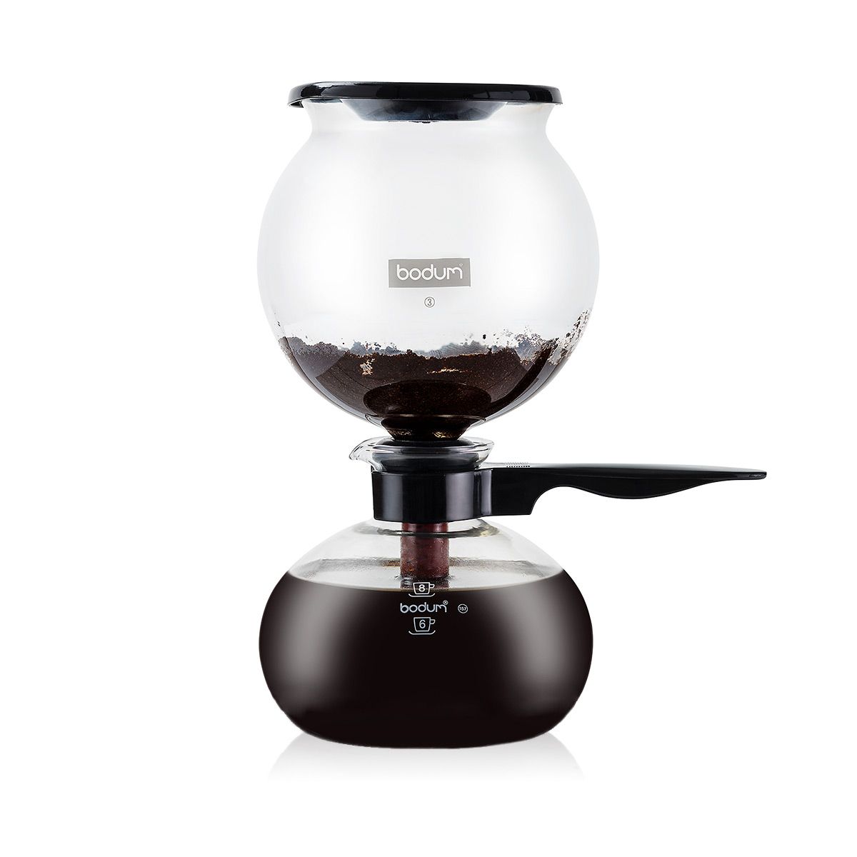 8 Cup Bodum 1208 01   70 Pebo Vacuum Coffee Press Black 1 Litre 