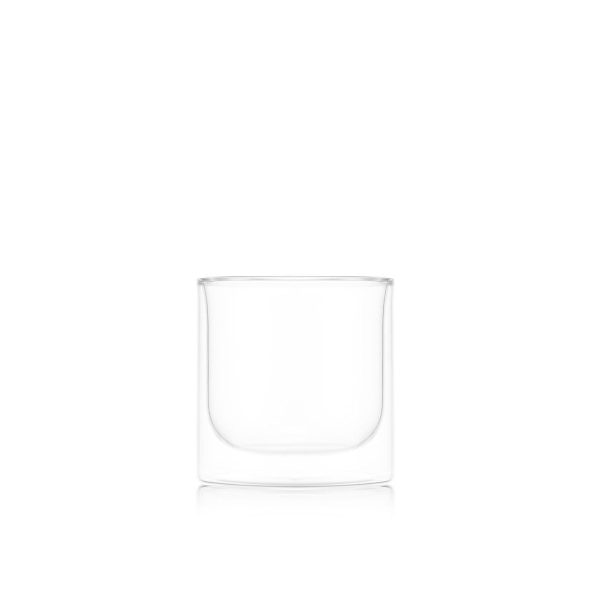 YWDL 150/250ml Double Wall Glass With Dish And Spoon Clear Glass