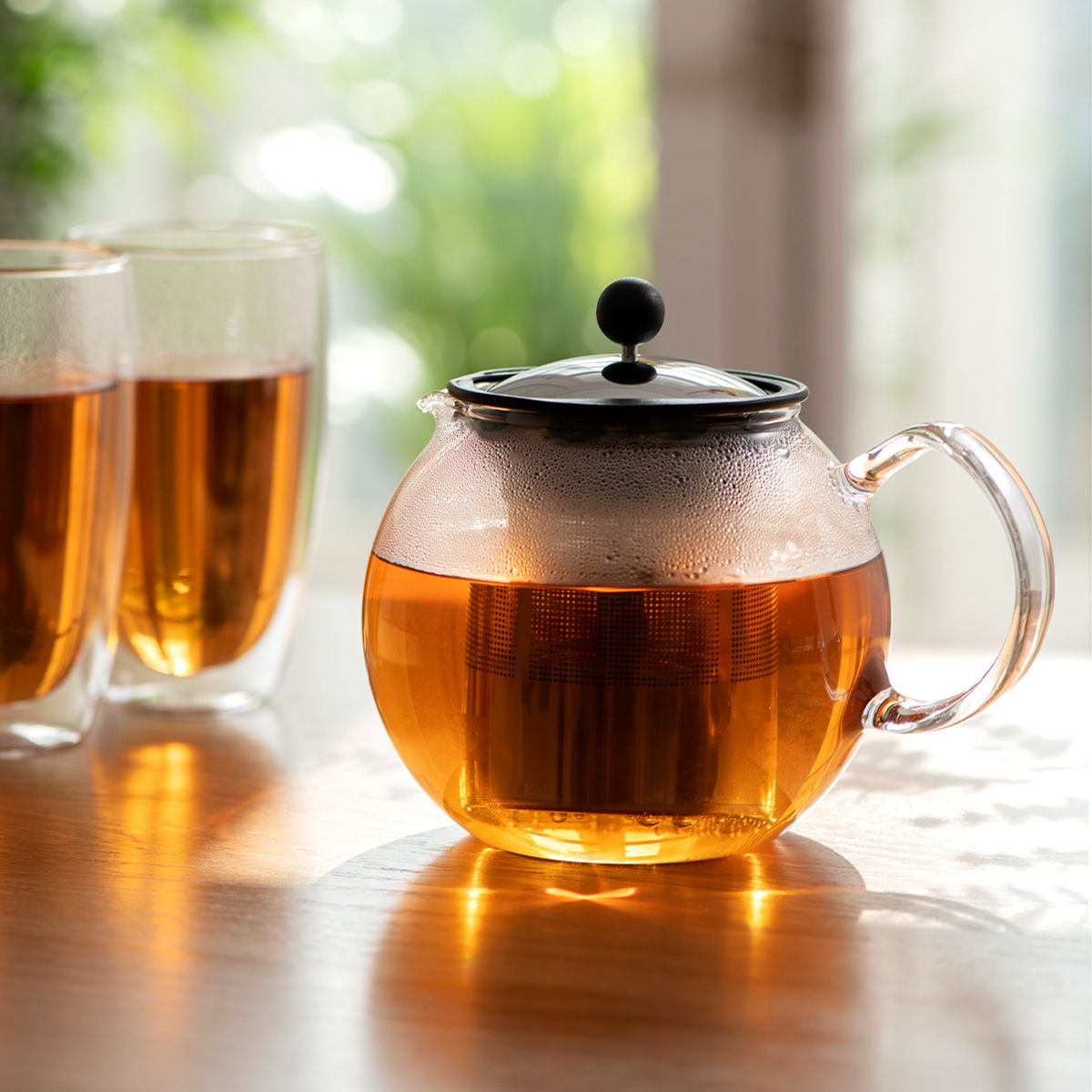 Bodum Assam Glass Tea Press with Stainless Steel Filter and  Lid, 1.5-Liter, 51-Ounce: Teapots: Teapots