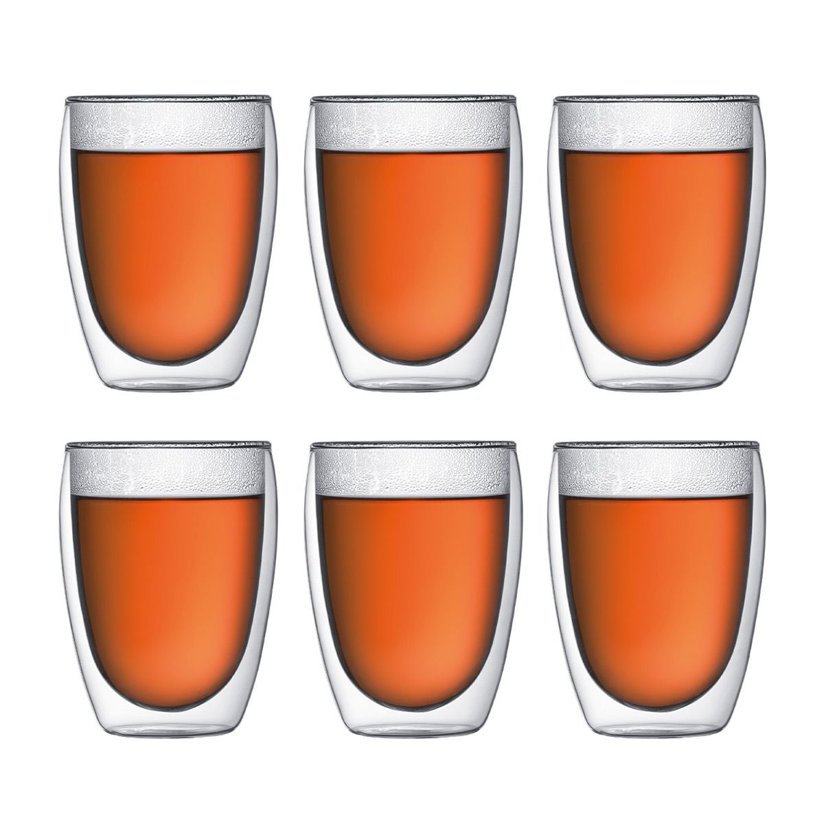 4 x 12 Ounce and 4 x 8 Ounce Bodum Pavina Double Wall Thermo Glasses Set of 8 