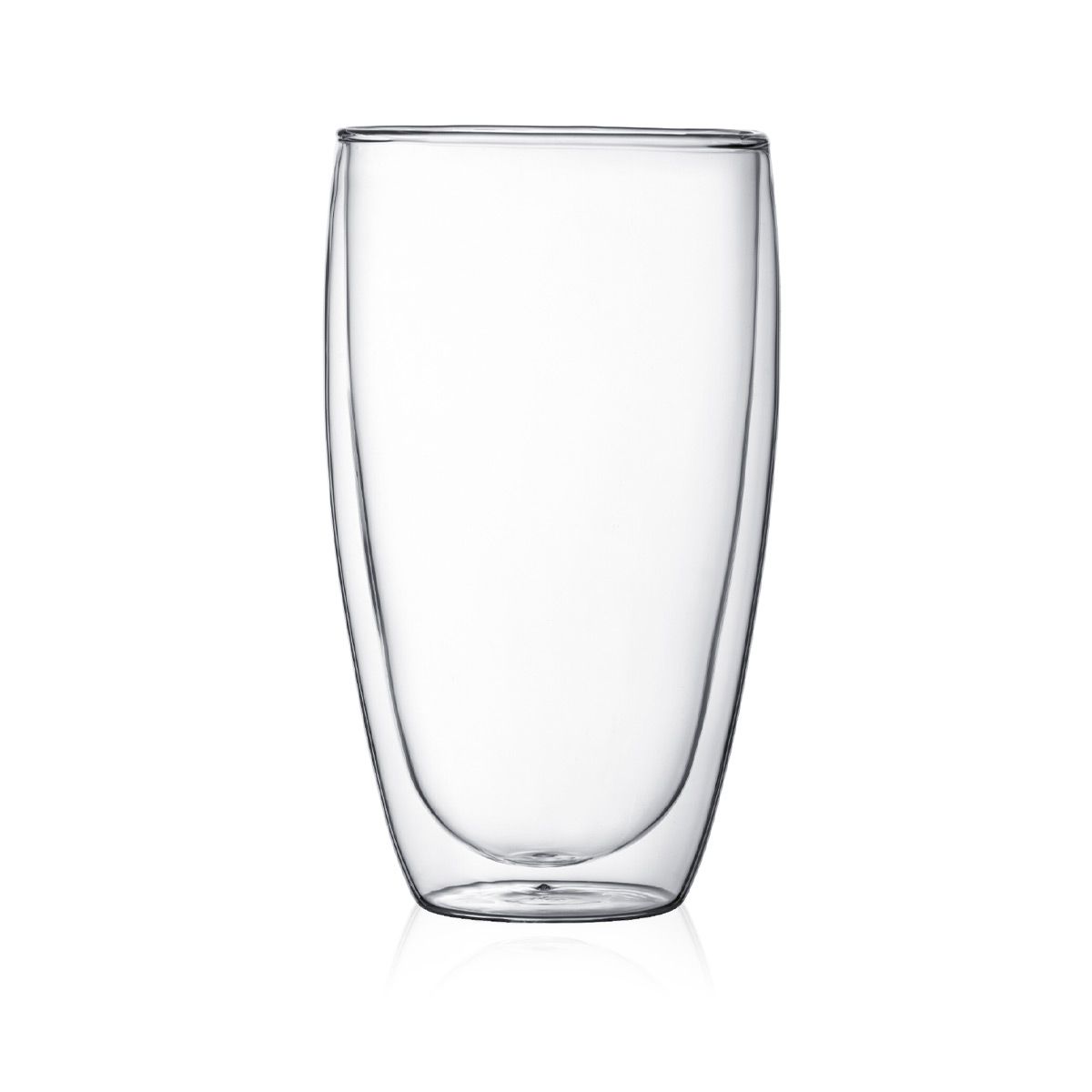 Bodum Pavina Glass 15 Ounces Each Set of 2 Clear Double-Wall Insulate Glass 
