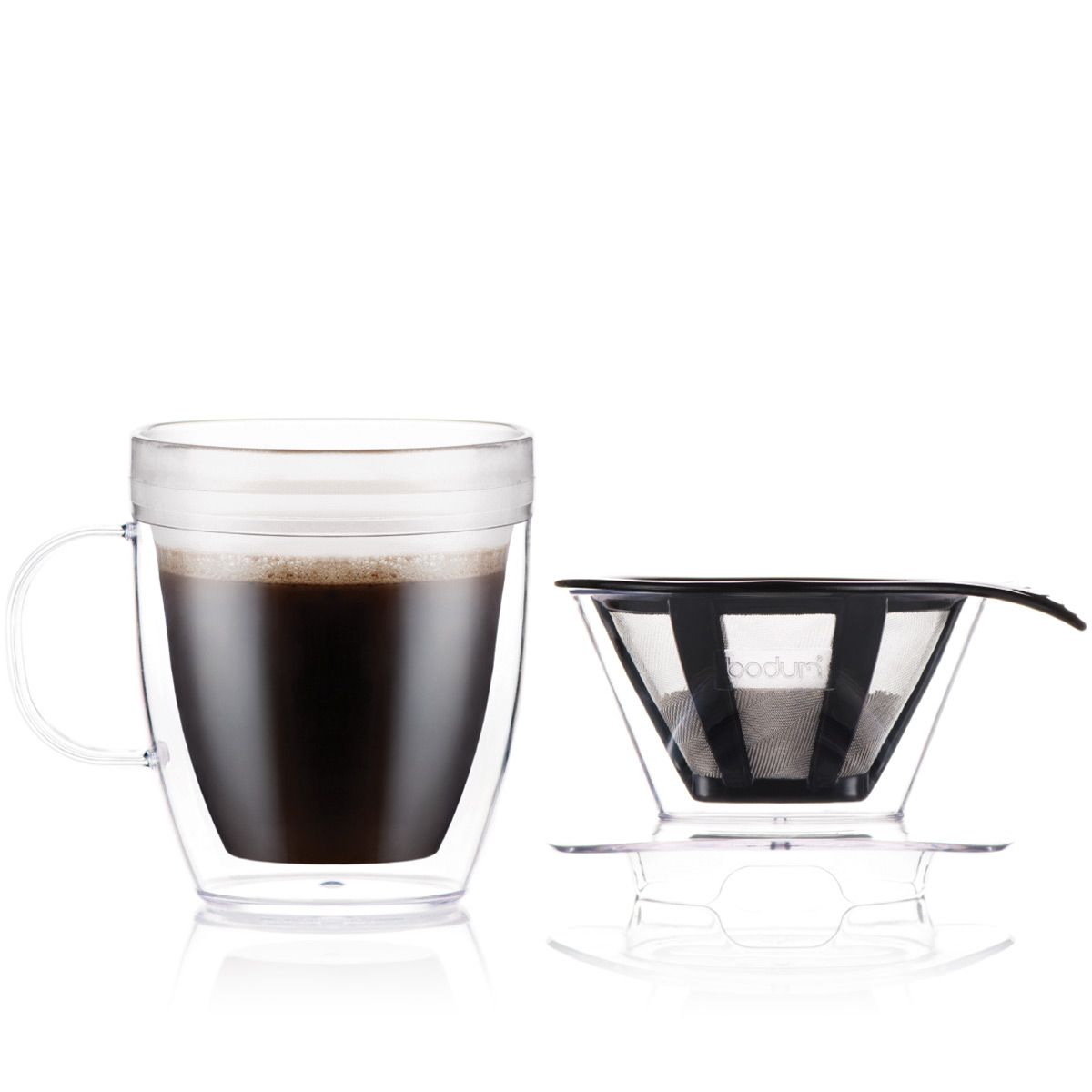 Bodum Bistro Glass Transparent Coffee Mug - 0.35l / 12oz