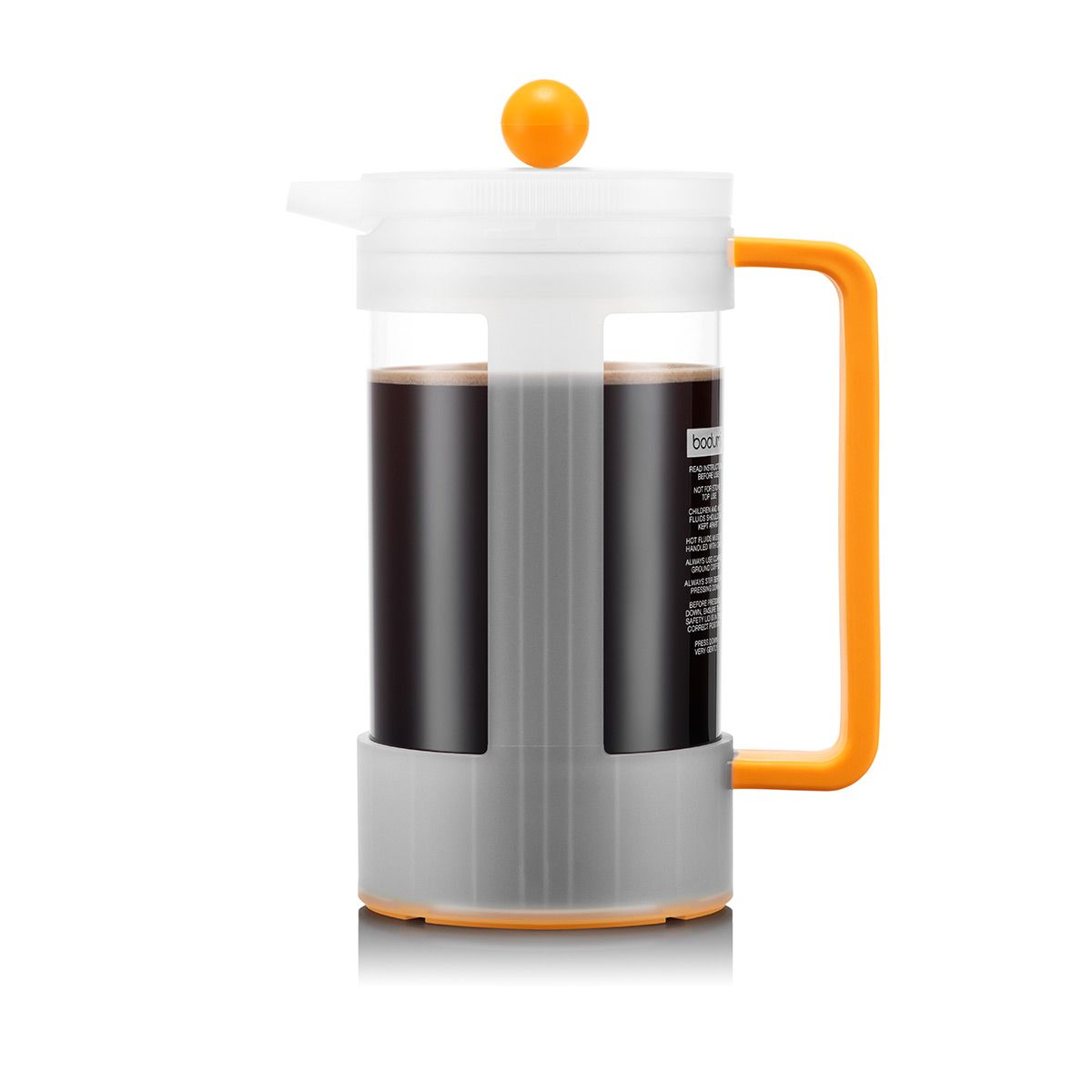 Bodum Bistro 11142 Dripper Coffee Brewer with Press Orange 4 Cup