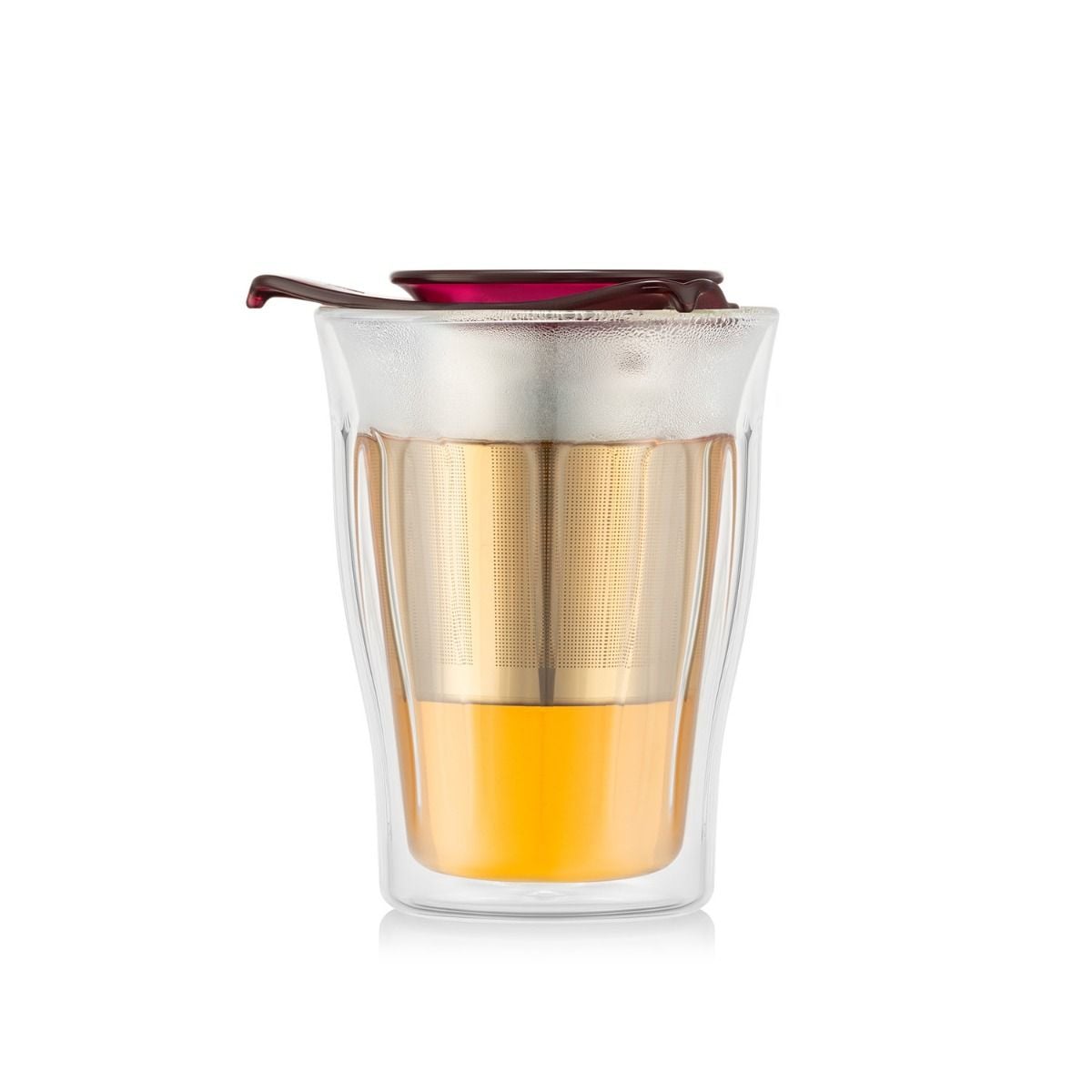 Cosumy Bicchieri Espresso Doppia Parete 80ml - Set di 4 Tazza - Scanalato Design - Lavabile in