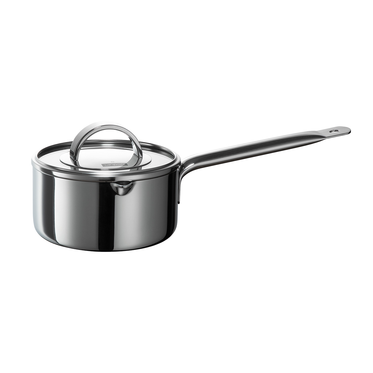 Bodum BODUM CHEF: Casseruola con beccuccio e coperchio, 1.0 l, ø 14 cm, Tri-Ply acciaio inox | Brillante