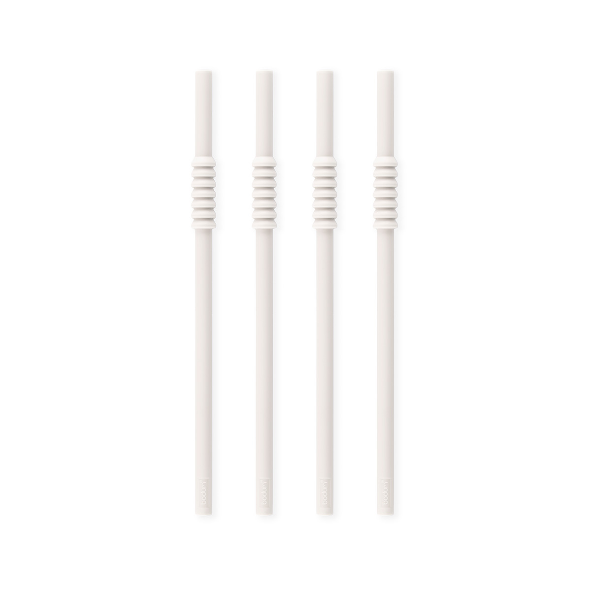 Bodum BISTRO: Set of 4 silicone straws and cleaning brush in stainless steel | Cremefarben