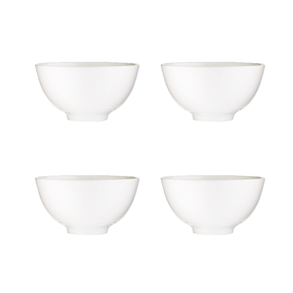 ECLIA: 4 pcs Rice bowls, ø 12.5 cm, 4.9 inch, bone china