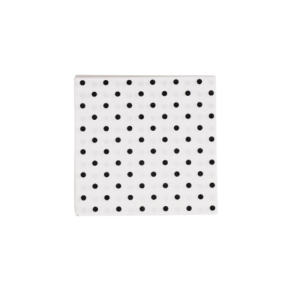 BASIC NAPKINS: Papierservietten in grau mit schwarzen Punkten